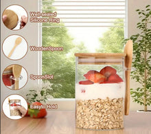Load image into Gallery viewer, Round Glass Jar With Attached Spoon
