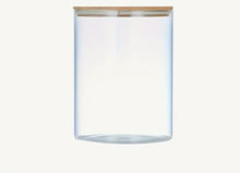 Load image into Gallery viewer, Round Glass Jars - Natural Bamboo Lid (All Sizes)