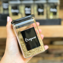 Load image into Gallery viewer, Square Glass Jars - Black Lid