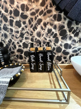 Load image into Gallery viewer, Black Gloss Pump Bottles - Set of 3 With Labels