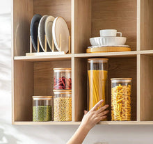 Load image into Gallery viewer, Round Glass Jars - Natural Bamboo Lid (All Sizes)