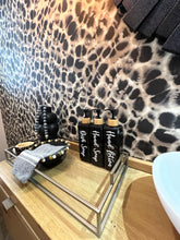 Load image into Gallery viewer, Black Gloss Pump Bottles - Set of 3 With Labels