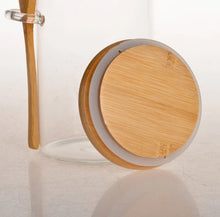 Load image into Gallery viewer, Round Glass Jar With Attached Spoon