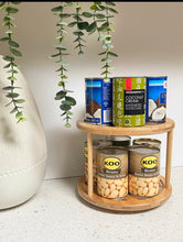 Load image into Gallery viewer, Bamboo Two Tier Lazy Susan