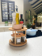 Load image into Gallery viewer, Bamboo Two Tier Lazy Susan