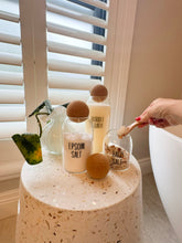 Load image into Gallery viewer, Glass Cork Jar - Bath Essentials