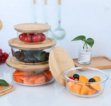 Load image into Gallery viewer, Round Glass Food Storage Lunchbox