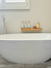 Load image into Gallery viewer, Clear Glass Bottle With Bamboo Rimmed Pump Lid