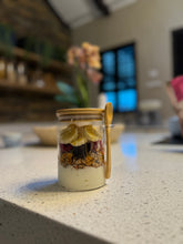 Load image into Gallery viewer, Round Glass Jar With Attached Spoon