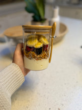 Load image into Gallery viewer, Round Glass Jar With Attached Spoon