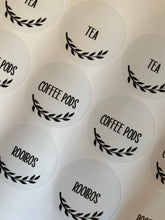 Load image into Gallery viewer, Clear Solid Round Label with floral decal