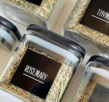 Load image into Gallery viewer, Square Glass Jars - Black Lid