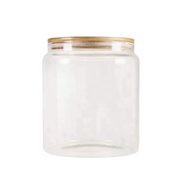 Load image into Gallery viewer, Round Kobe Glass Jar With Bamboo Lid