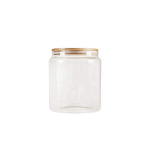 Load image into Gallery viewer, Round Kobe Glass Jar With Bamboo Lid
