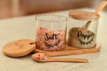 Load image into Gallery viewer, Round Glass Jar With Bamboo Tray Set - Double & Triple