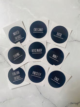 Load image into Gallery viewer, Black Solid Round Labels