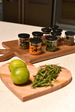 Load image into Gallery viewer, Round Glass Jars - Black Bamboo Lid (All Sizes)