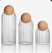 Load image into Gallery viewer, Glass Jar With Ball Cork Lid
