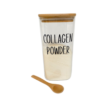 Load image into Gallery viewer, Square Glass Jars - Natural Bamboo Lid (All Sizes)