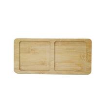 Load image into Gallery viewer, Square Glass Jar Set With Bamboo Tray & Spoon - Triple