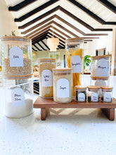 Load image into Gallery viewer, Round Glass Jars - Natural Bamboo Lid (All Sizes)
