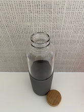 Load image into Gallery viewer, Glass Drinking Bottle with Bamboo Lid