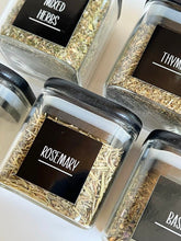 Load image into Gallery viewer, Square Glass Jars – Black Bamboo Lid (All Sizes)