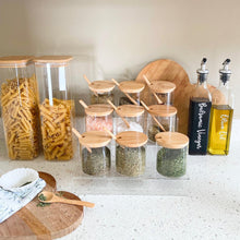 Load image into Gallery viewer, Round Spice Jar With Bamboo Lid and Spoon