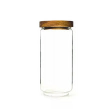 Load image into Gallery viewer, Round Glass Jar With Acacia Wood Lid - All Sizes