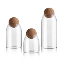 Load image into Gallery viewer, Glass Jar With Ball Cork Lid