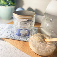 Load image into Gallery viewer, Three Tier Stackable Jar With Bamboo Lid