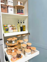 Load image into Gallery viewer, Bamboo Two Tier Rotatable Lazy Susan