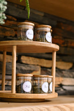 Load image into Gallery viewer, Bamboo Two Tier Rotatable Lazy Susan