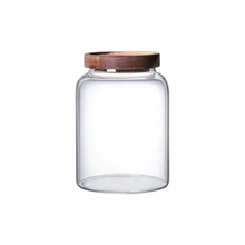 Load image into Gallery viewer, Round Glass Jar With Acacia Wood Lid - All Sizes
