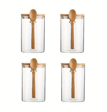 Load image into Gallery viewer, Glass Jar With Attached Spoon

