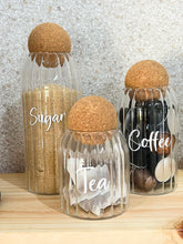 Load image into Gallery viewer, Glass Tea &amp; Coffee Set With Cork Lid
