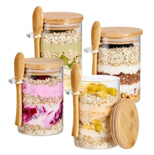 Load image into Gallery viewer, Glass Jar With Attached Spoon
