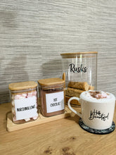 Load image into Gallery viewer, Square Jars With Tray &amp; Spoon Hot Chocolate &amp; Coffee
