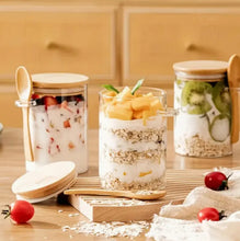 Load image into Gallery viewer, Glass Jar With Attached Spoon
