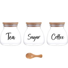 Load image into Gallery viewer, T Shaped Glass Jars for Tea &amp; Coffee

