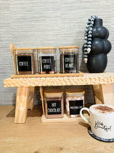 Load image into Gallery viewer, Square Jars With Tray &amp; Spoon Hot Chocolate &amp; Coffee
