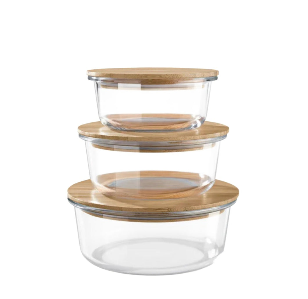 Round Glass Food Storage Lunchbox