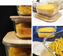 Load image into Gallery viewer, Square Glass Food Storage Lunchbox
