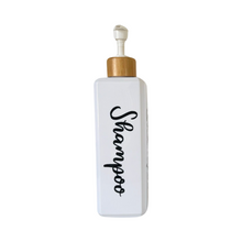 Load image into Gallery viewer, Black or White Gloss Pump Bottles - Single With Labels

