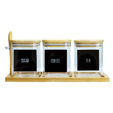 Load image into Gallery viewer, Triple Jar Set - Tea &amp; Coffee
