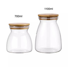 Load image into Gallery viewer, T Shape Glass Jars With Bamboo Lid
