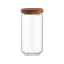 Load image into Gallery viewer, Round Glass Jar With Acacia Wood Lid (All Sizes &amp; Sets)

