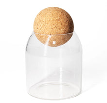 Load image into Gallery viewer, Glass Jar With Ball Cork Lid on
