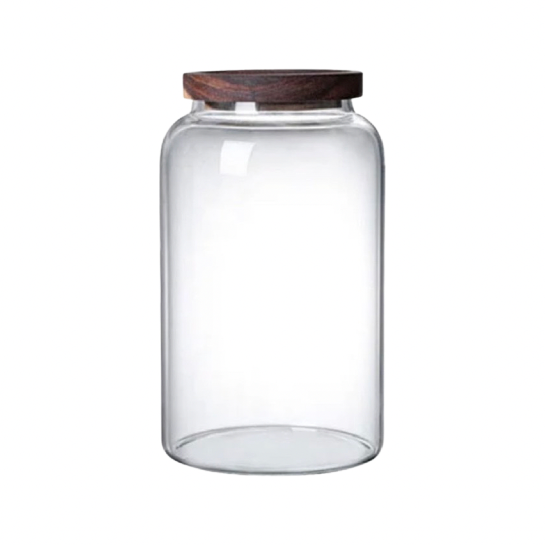 Glass Container with Acacia Lid Small – Be Home
