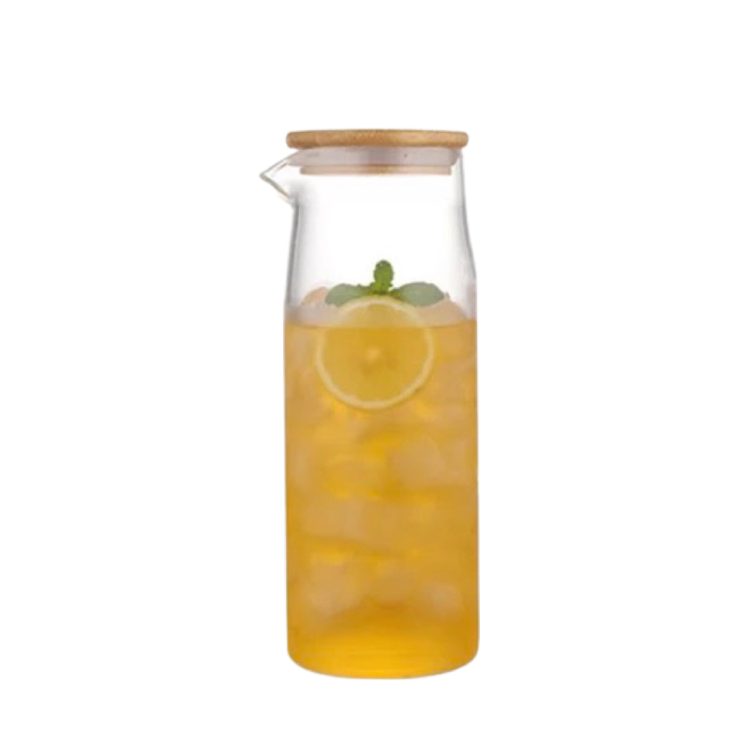 Glass Jug with bamboo lid - 1.2 Litre
